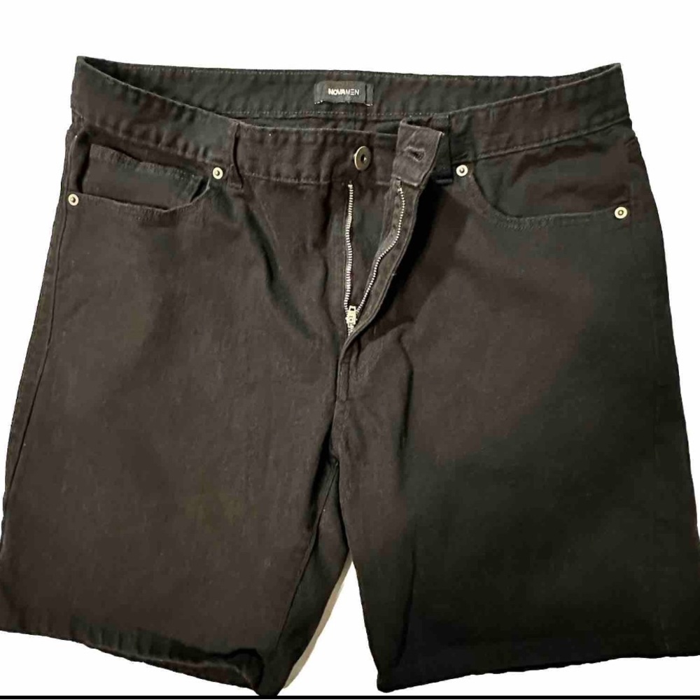 Nova‎ Men Black Chino Shorts Zip Fly Size 38